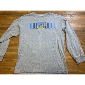 Vtg Medium Gray 2001 Walt Disney World 30th Anniversary Mickey Mouse Long Sleeve